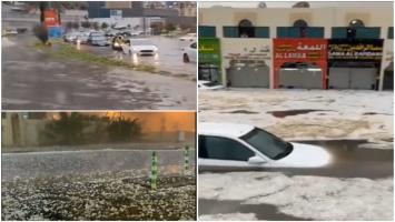 Furtună spectaculoasă în Emiratele Arabe. Imaginile cu vijelia însoţită de fulgere au făcut înconjurul planetei