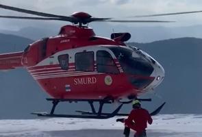 Un schior cu piciorul rupt, salvat pe Muntele Mic cu elicopterul. A fost un weekend de foc pentru salvamontişti