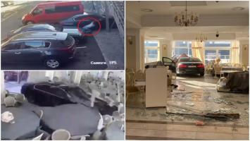 Soţia şoferului care a făcut prăpăd cu BMW-ul într-un restaurant a scăpat ca prin minune. Filmul accidentului: ce a declarat bărbatul la audieri