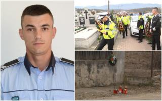 Poliţistul mort la Cisnădie, condus de colegi pe ultimul drum. Radu a fost lovit cu maşina în timp ce dirija traficul şi s-a stins după două săptămâni de agonie