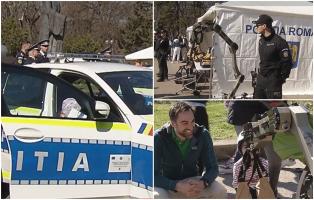 Poliţia Română, la ceas aniversar. Cu arme, câini de urmă şi echipamente de ultimă generaţie, oamenii legii au sărbătorit în avans în Parcul Herăstrău