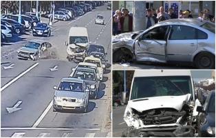 O şoferiţă din Drobeta-Turnu Severin, dezastru pe un bulevard din oraş după ce a tăiat calea. Şase maşini au fost lovite, iar patru oameni au ajuns la spital