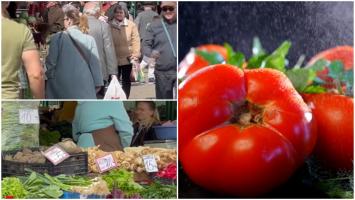 Cât costă un kilogram de roşii româneşti în pieţe. Tarabele sunt pline de trufandale