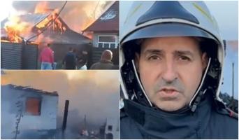 Panică la Suceava, după ce un incendiu a mistiuit două gospodării. Un adolescent şi o femeie de 85 de ani au avut nevoie de îngrijiri medicale