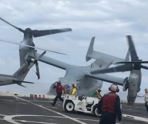 Momentul prăbușirii unui MV-22 Osprey care încerca să aterizeze pe un portavion american. Imaginile, publicate în premieră la 5 ani de la tragedie
