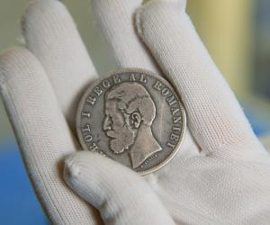 O monedă de 5 lei din 1881, scoasă la licitație pentru o sumă uriașă. Este considerată extrem de rară